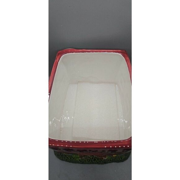 Sakura China Kimble Ceramic Red Barn Schoolhouse Cookie Jar Hand-Painted! - Picture 5 of 8